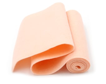 Wool Felt Roll - 100% Wool in color PEACH BLOSSOM - 5&quot; x 36&quot; Wool Felt Roll - Craft Felt - Merino Wool