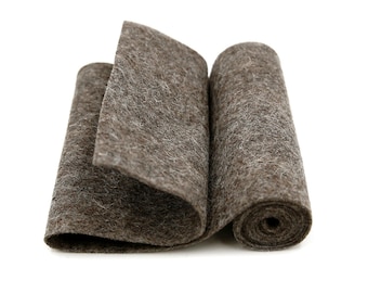100 Percent Wool Felt Roll in color HEATHER BROWN - 5" X 36" Wool Felt Roll - Merino Wool Felt