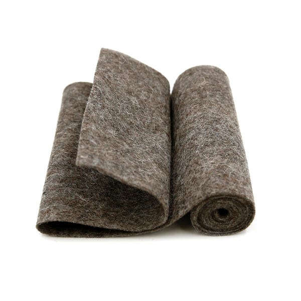 100 Percent Wool Felt Roll in color HEATHER BROWN - 5" X 36" Wool Felt Roll - Merino Wool Felt