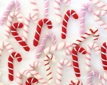 Felt Candy Canes - Set of 5