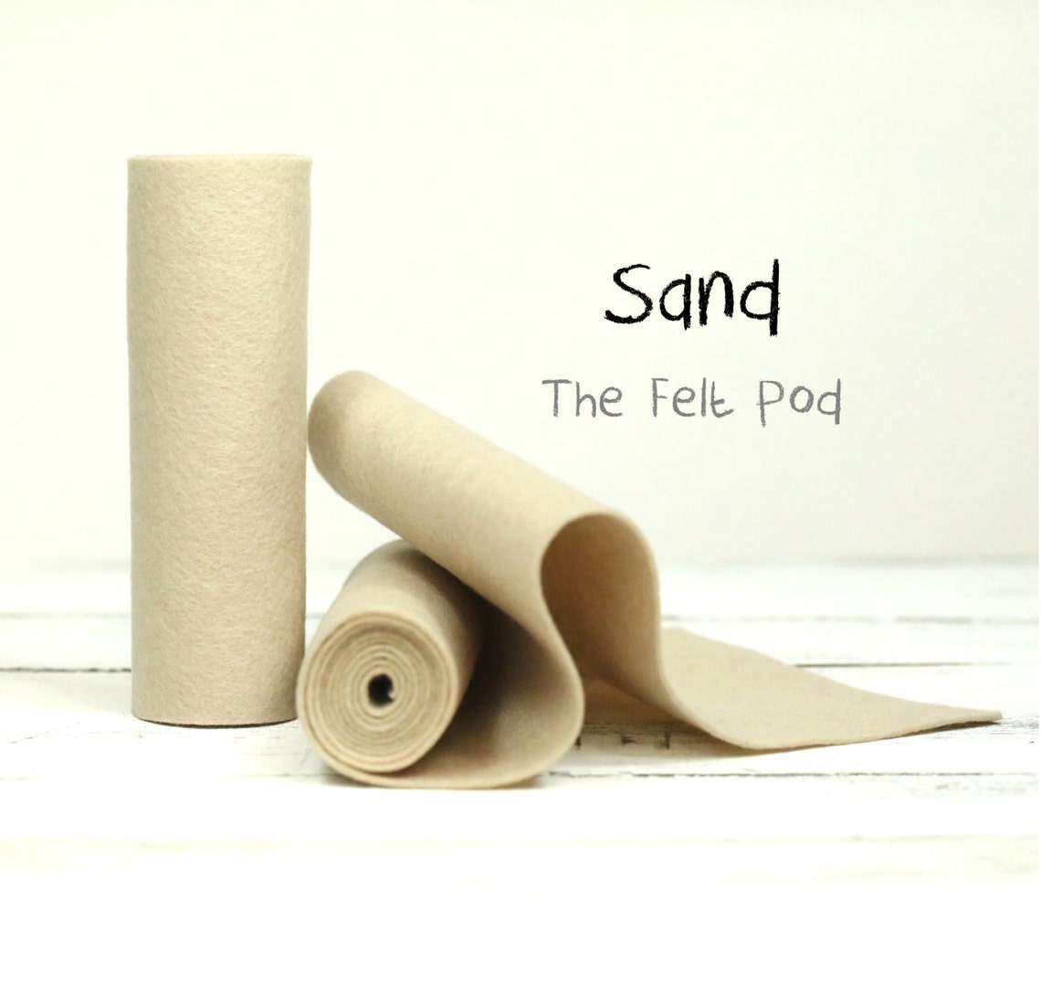Refelt Sand 100 Percent Wool Felt Roll - Wool Felt Color SAND - 5