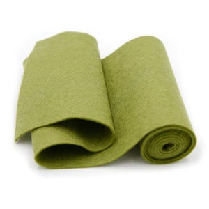 100 Percent Wool Felt Roll in color SAGE - 5" X 36" Wool Felt  - Green Felt
