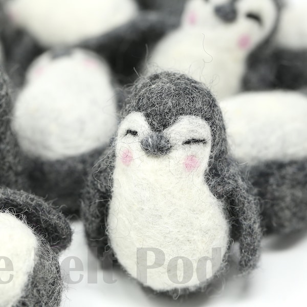Filztiere | Filz Pinguine | Pinguin Ornament | Filzformen | Filz Ornamente | Weihnachtsschmuck