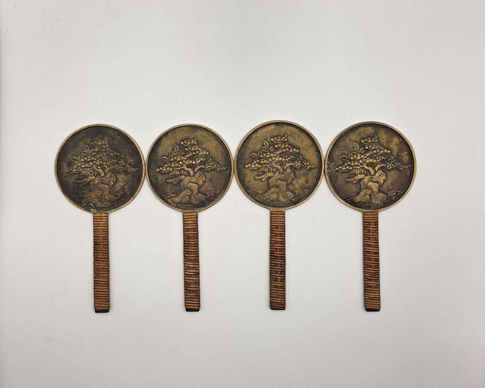 Antique Japanese Bronze Mirror Edo - Etsy