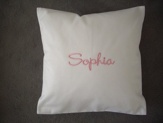 embroidered name pillows