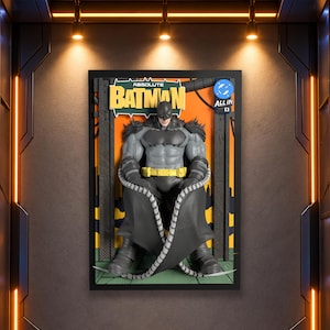 Mörk Vigilante 3D-väggkonst i STL | Reliefposter med seriefigurer | Liten + stor utskrivbar display