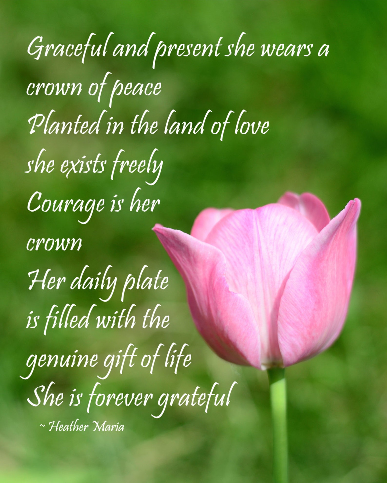Gift of Life poem and fine art photography by Heather Maria Etsy