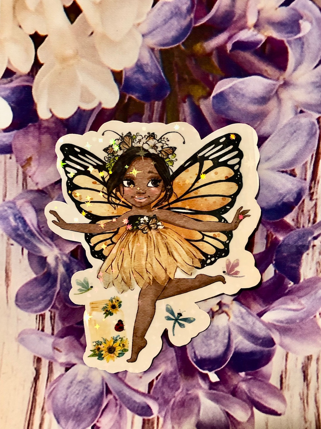 Holographic Fairy Butterfly Sticker, Waterproof Vinyl Decal - Etsy
