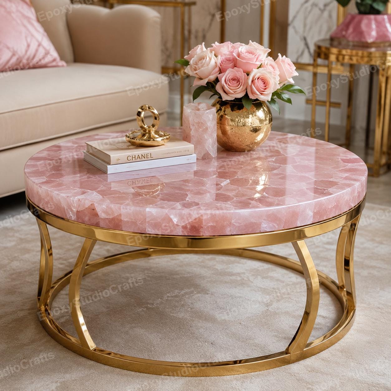 Pink coffee table