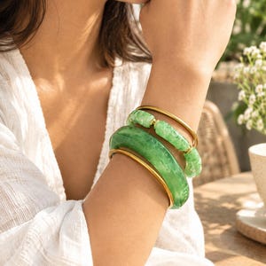 Armband i marmorerat harts | Guldfärgade bohemiska smycken (3 färger)