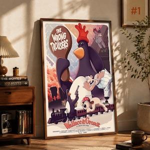 Wallace and gromit poster - Etsy 日本