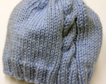 Little Boy Blue Baby Hat Knitting Pattern