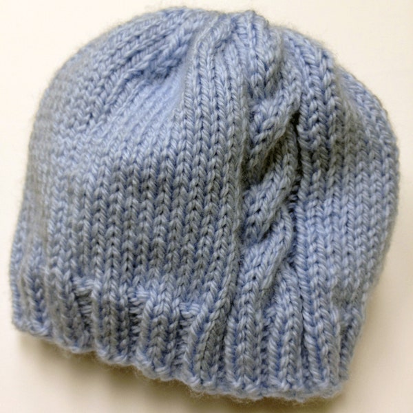 Little Boy Blue Baby Hat Knitting Pattern