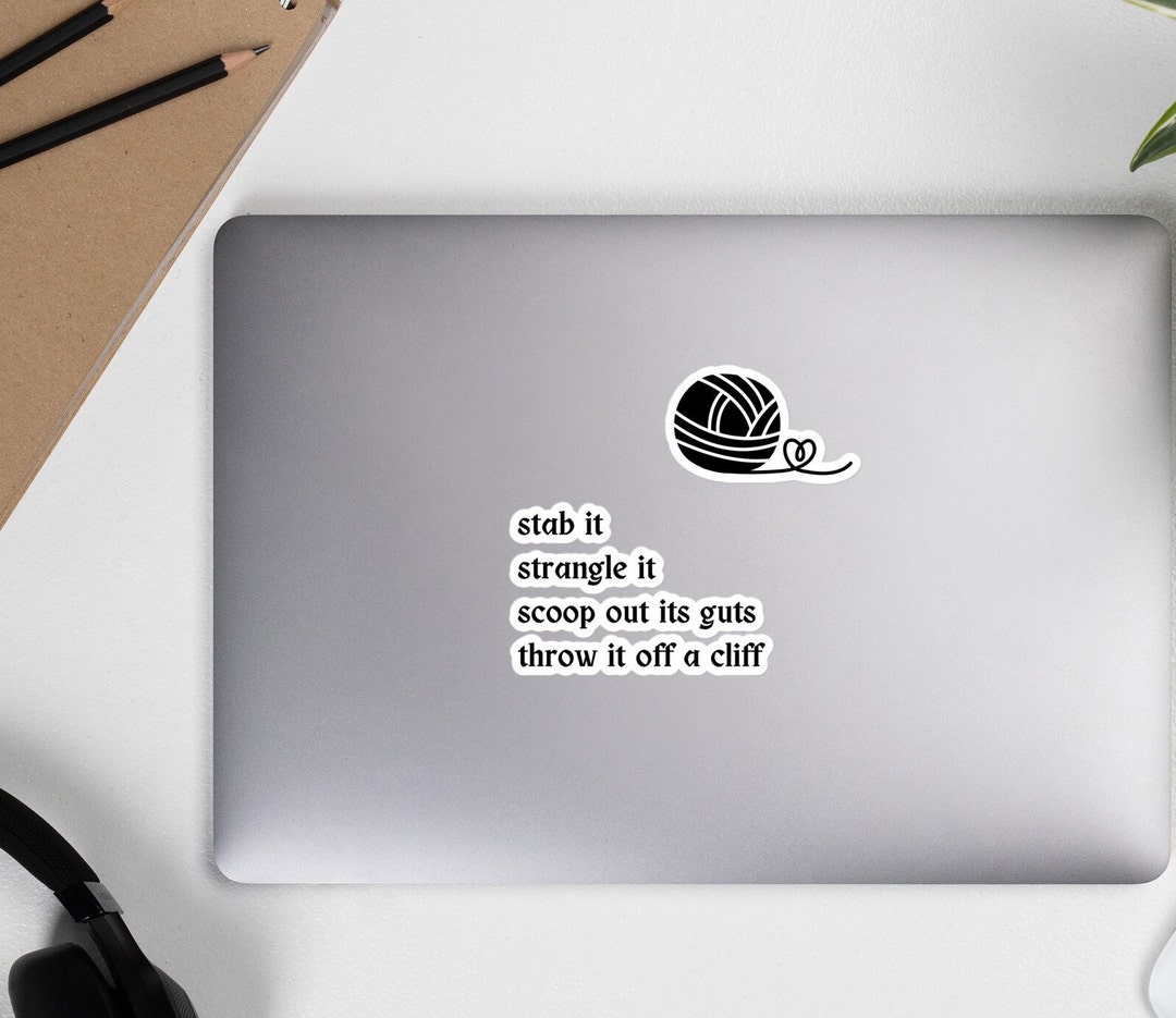 Stab It Knitting Stickers Etsy