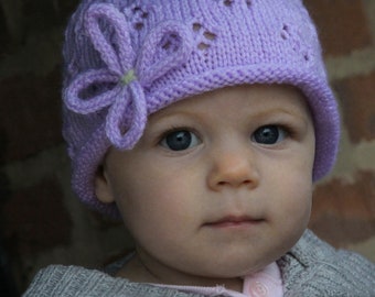 Cat&#39;s Paw Lace Baby Hat Knitting Pattern - Instant Download, ***PATTERN ONLY***