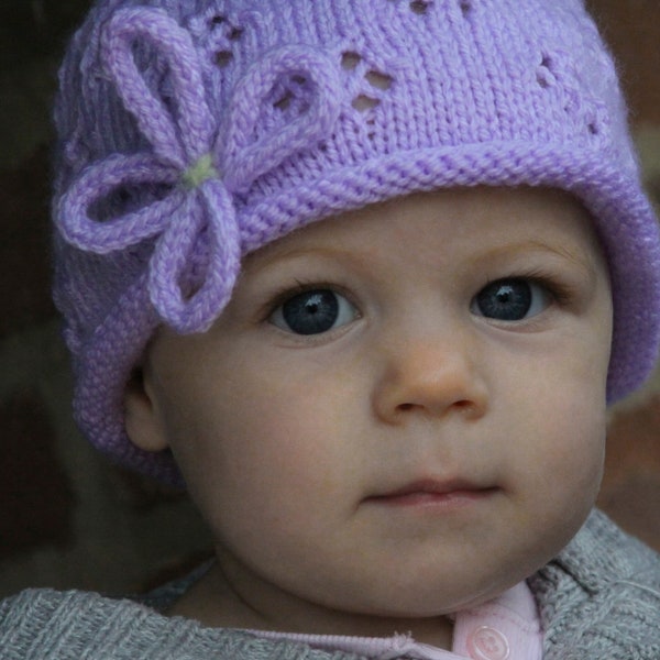 Cat's Paw Lace Baby Hat Knitting Pattern - Instant Download, ***PATTERN ONLY***