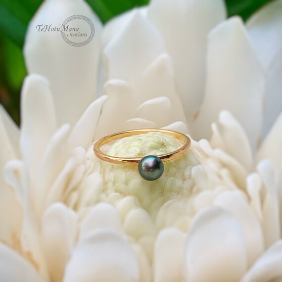 Bague en perles de Tahiti Keshi bague en perles de Tahiti bague