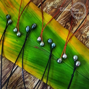 Tahitian pearl necklace leather , Tahitian pearl necklace , tahitian pearl leather , tahitian pearl on leather , tahitian pearl hawaii