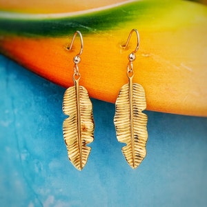 Tropical Banana Leaf  Dangle Earrings , hawaiian jewelry , banana jewelry , banana leaf jewelry , hawaiian earrings , hawaiian , hawaii