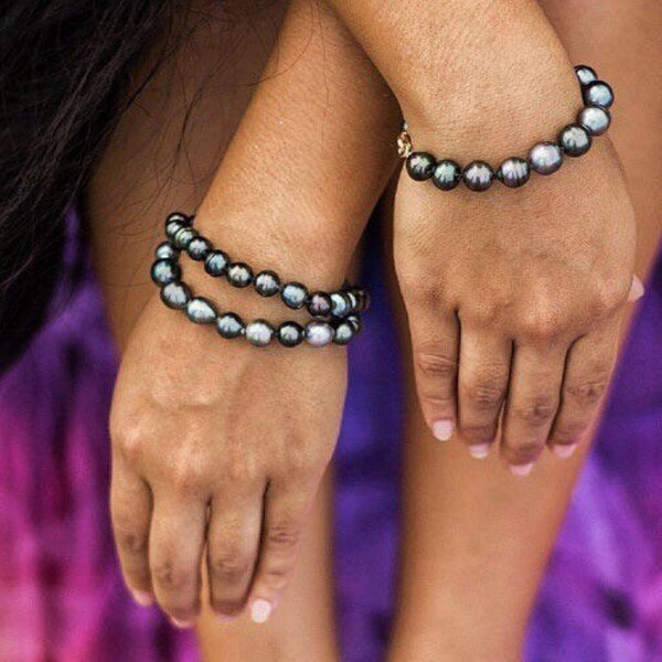 DOORBUSTER Affordable Multicolor Tahitian Pearl Bracelet , tahitian pearl bracelet , tahitian pearl jewelry , tahitian pearl strand , hawaii