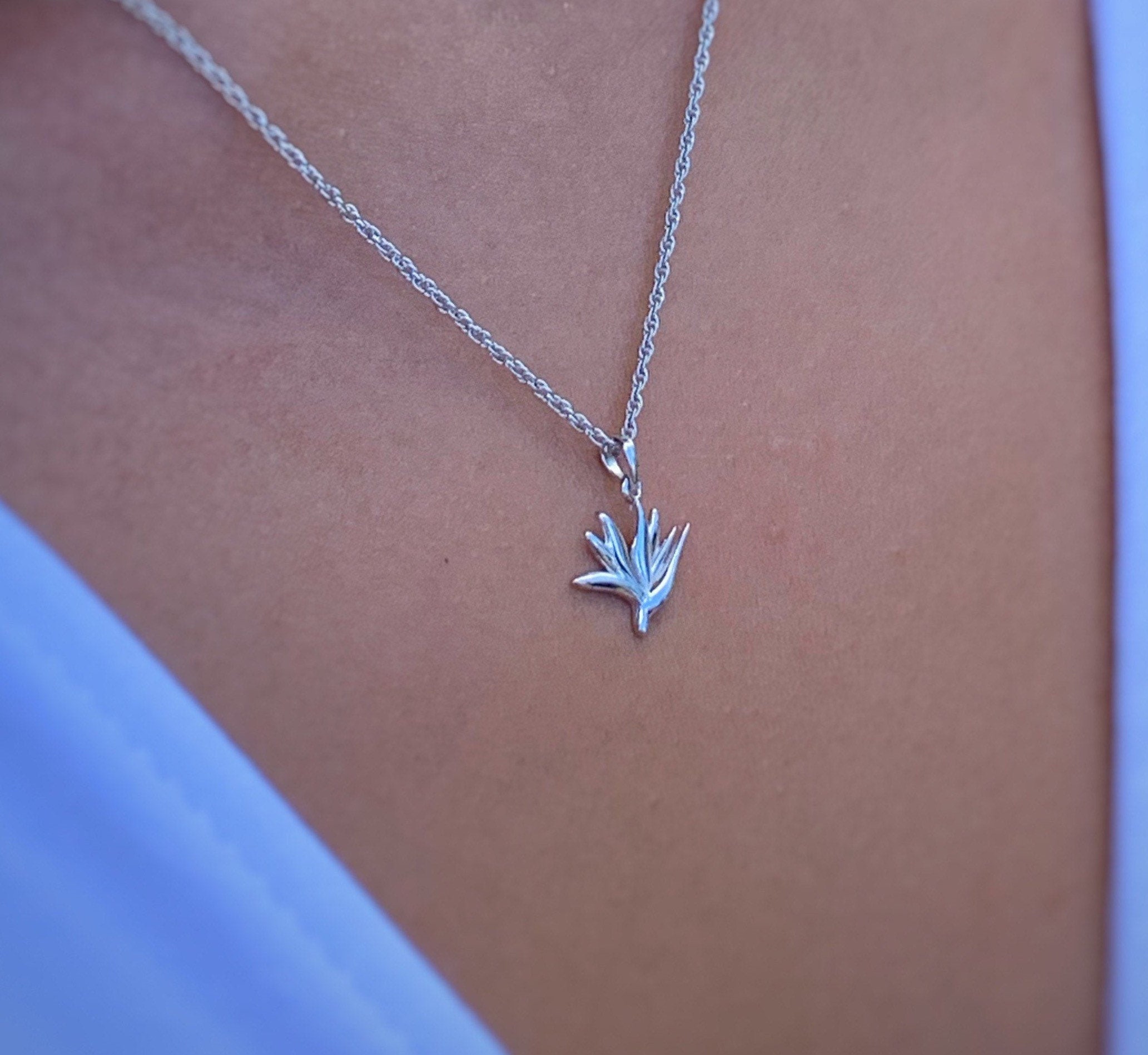 幸せなふたりに贈る結婚祝い Sterling Silver Bird of Paradise Necklace , Bird of Paradise アクセサリー