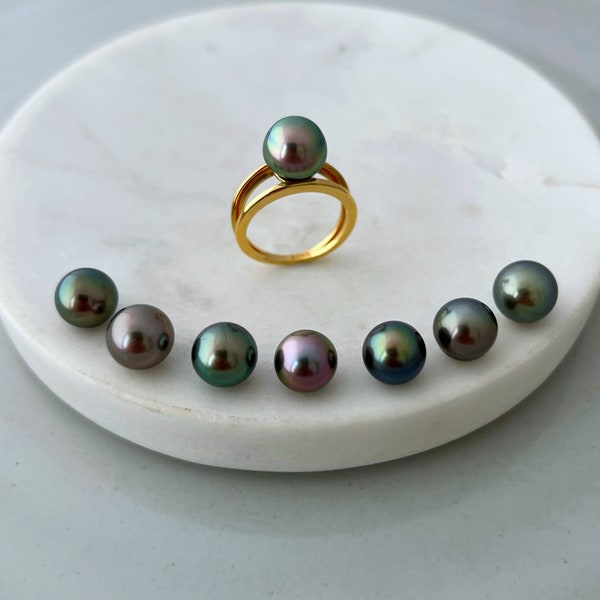 Custom Tahitian Pearl Solitaire Ring , Tahitian pearl ring , tahitian pearl jewelry , perle de tahiti , pearl ring , tahitian pearl , hawaii