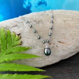Tahitian Pearl & Keshi Necklace – Elegant Handmade Jewelry • Timeless Ocean-Inspired gift