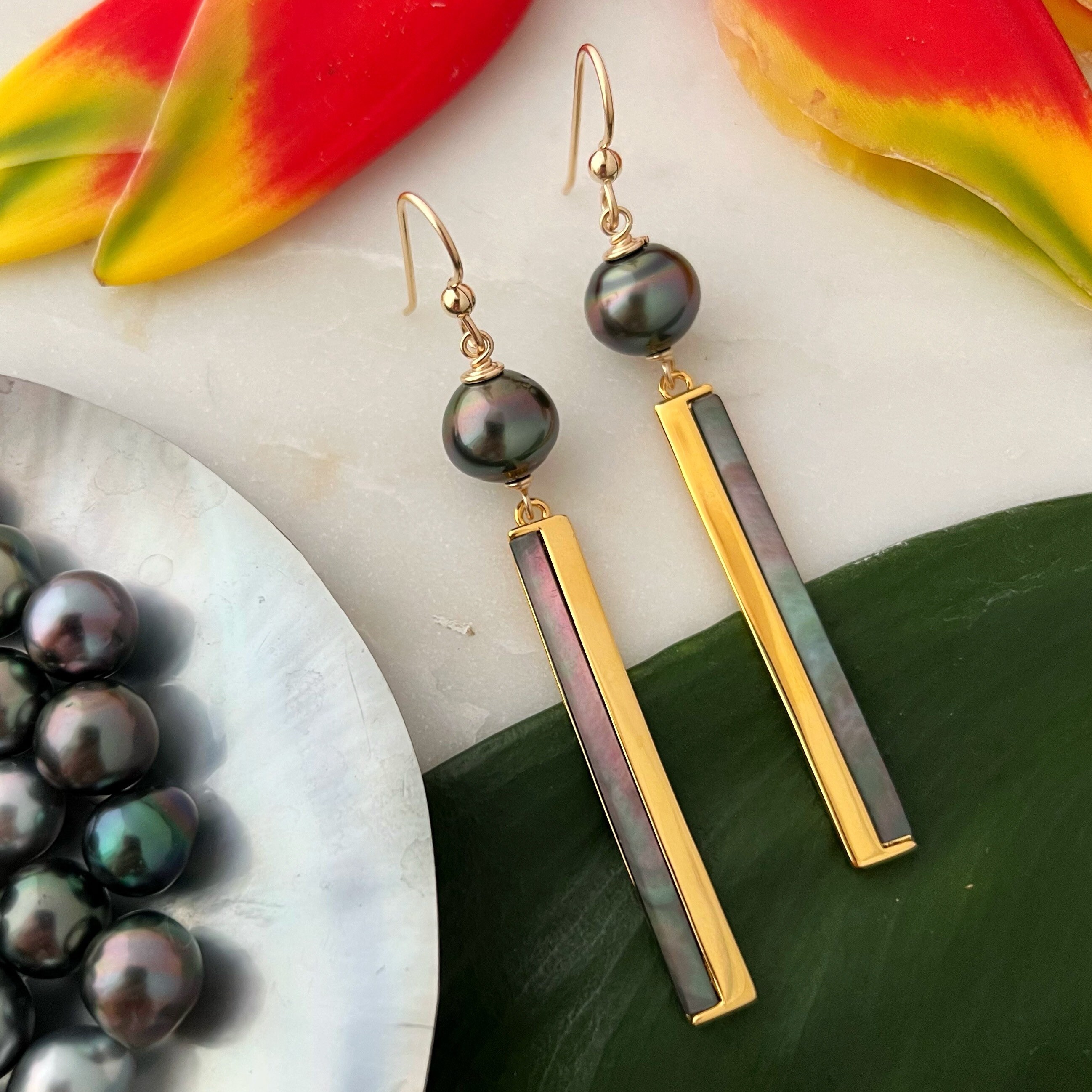 Orecchini Di Conchiglia Da 14 Kt - Italia