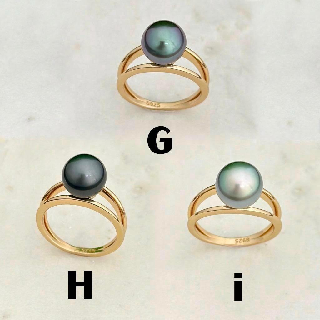 Tahitian Pearl Ring • CHOOSE YOUR PEARL • Gold Vermeil • Genuine Colors ...