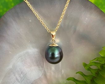 Gorgeous Deep purple blue Tahitian pearl pendant, tahitian pearl , tahitian pearl jewelry , tahitian pearl necklace , tahitian pearl hawaii