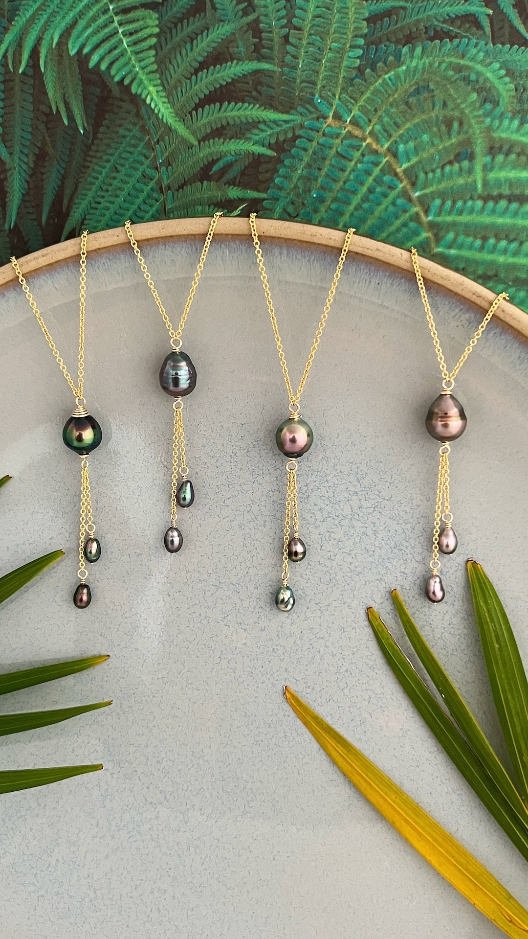 Tahitian Pearl and Keshi Necklace , Tahitian Pearl Drop Necklace ...