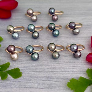 Doppelter Tahiti-Perlenring – Robuster, handgefertigter Statement-Schmuck