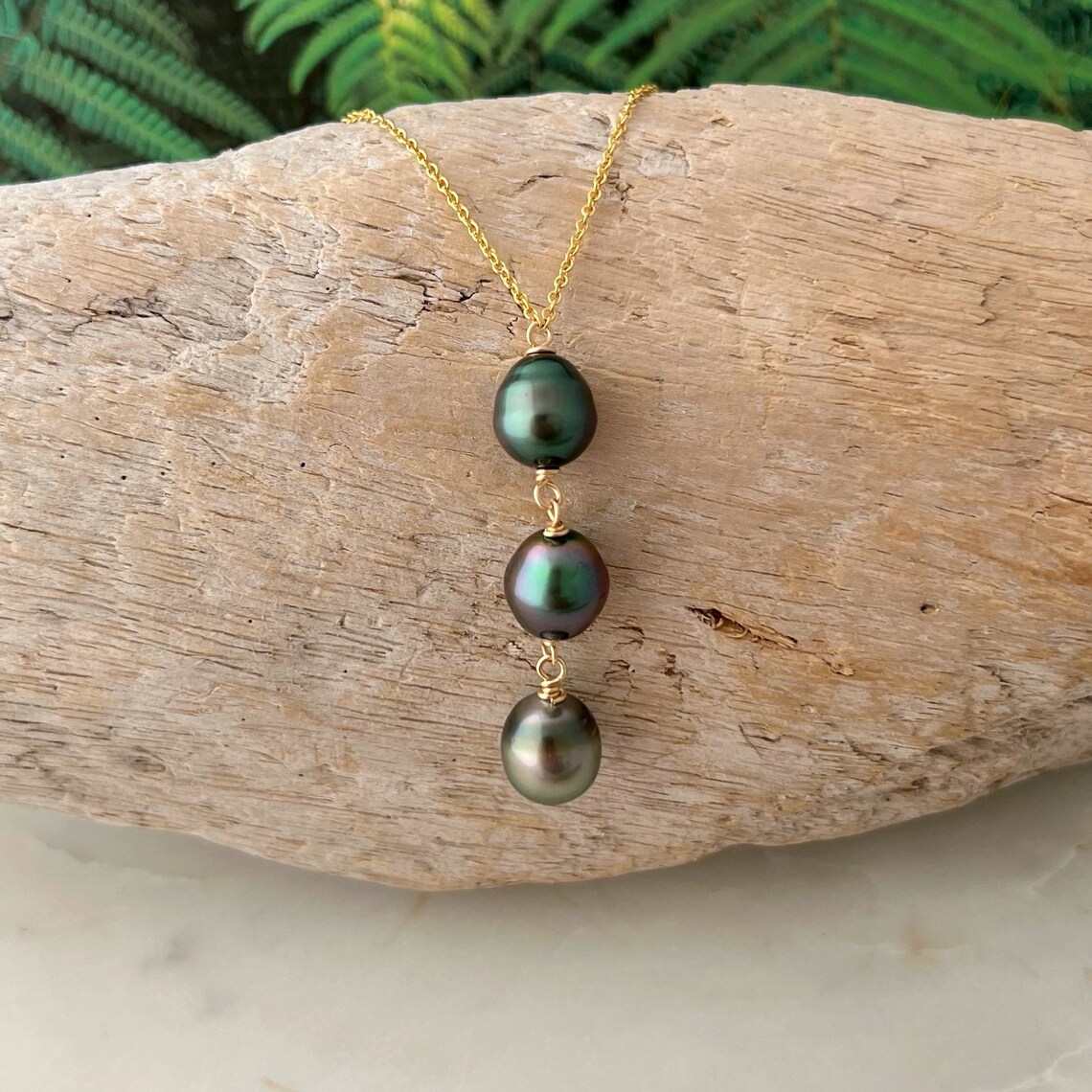 Tahitian Pearl Necklace Tahitian Pearl Gold Filled Etsy