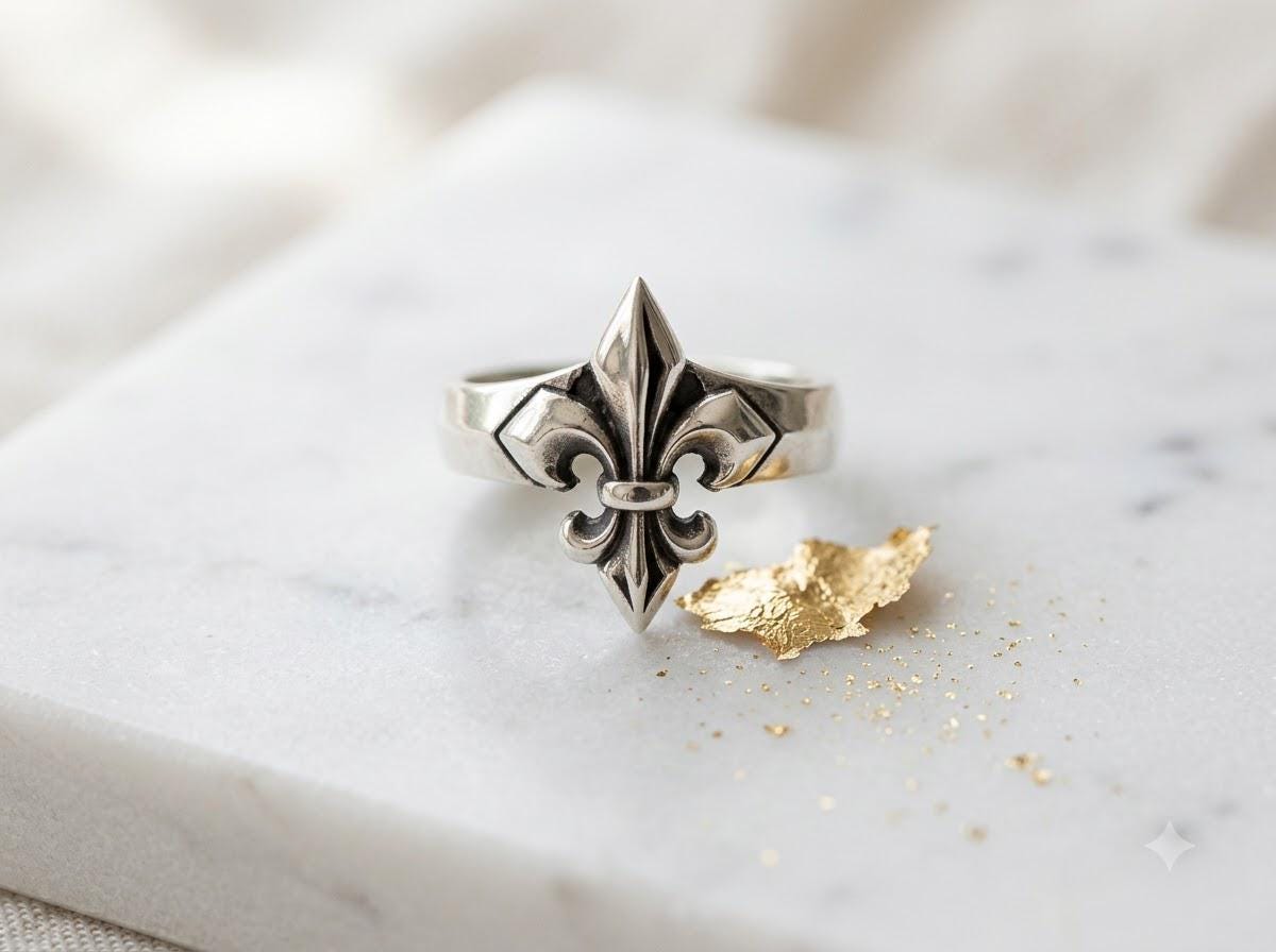 フルール・ド・リス リング シルバー ゴールド Fleur de lis ring - Etsy 日本