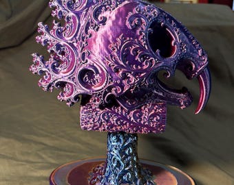 Relic of the Infinite Maw Skull Sculpture, Tri-Color Gothic Decor