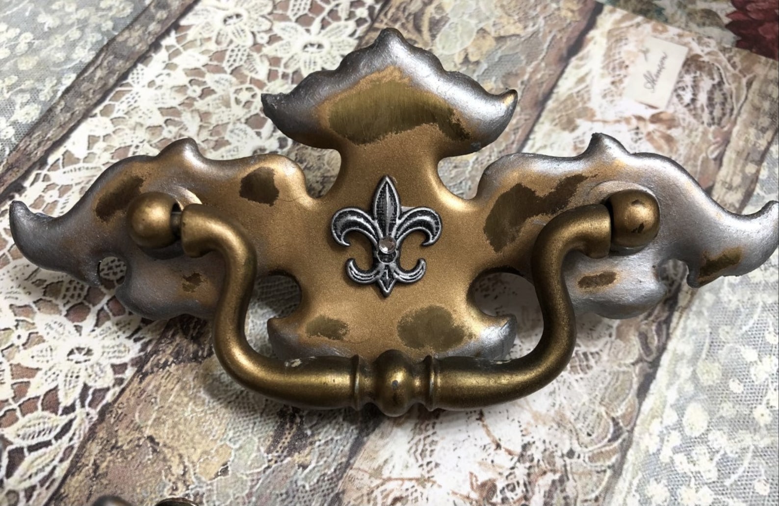 French Country Drawer Pulls Fleur Di Lis Drawer Handles Set Etsy