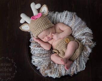 baby deer crochet outfit