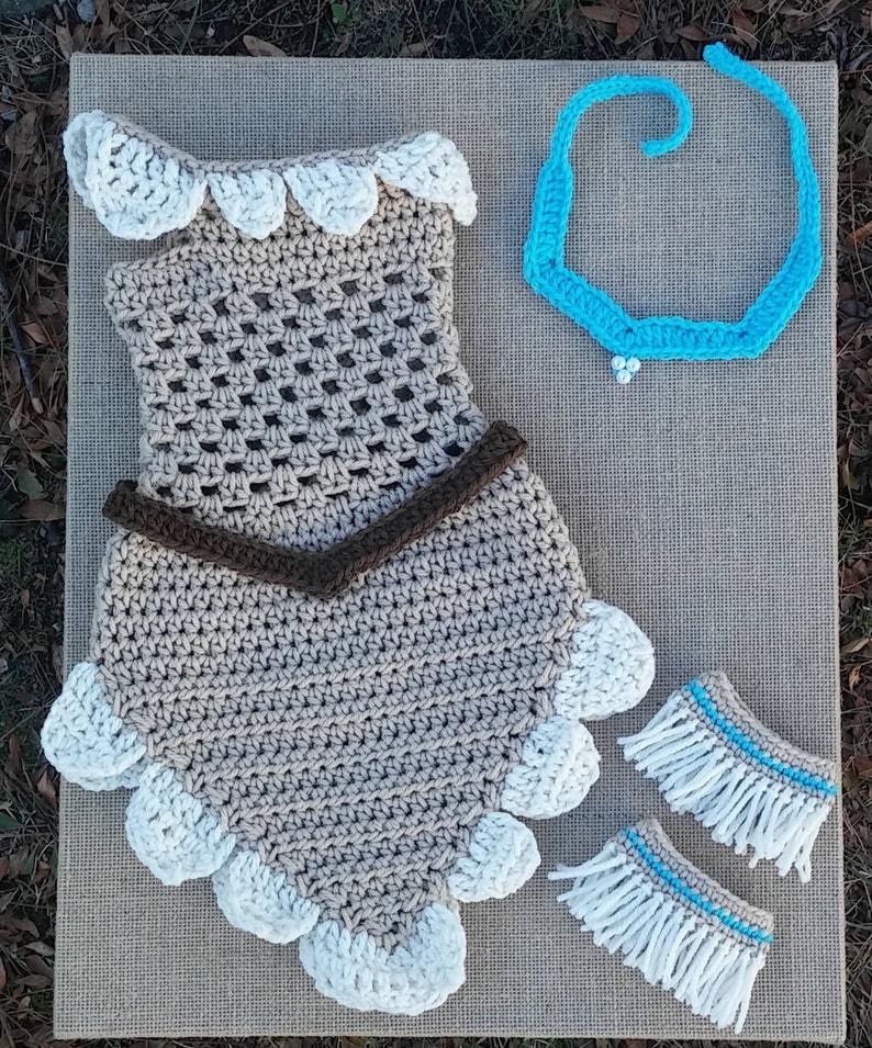 Indian princess costume disney princess dress crochet princess outfit Pocahontas inspiried costume infant photo prop baby photo prop