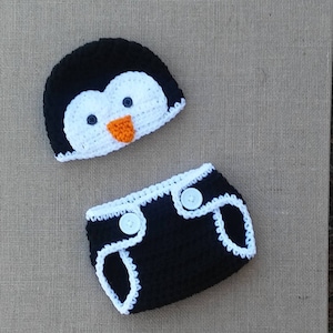 Newborn Penguin hat,Crochet Penguin outfit, crochet baby set, Penguin Photo prop,Penguin baby set,newborn hat, newborn penguin