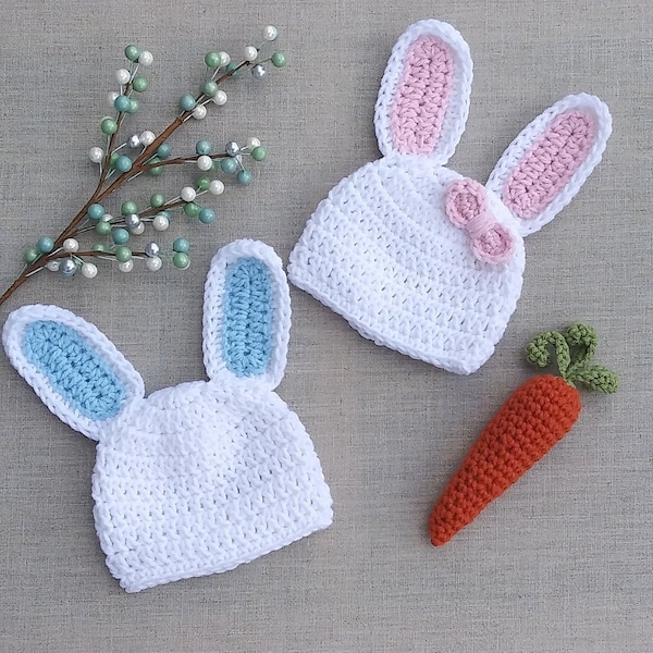 Baby boy bunny hat, Baby girl bunny hat, Newborn Bunny Hat, Crochet bunny hat, baby easter hat, infant bunny hat, newborn photography prop,