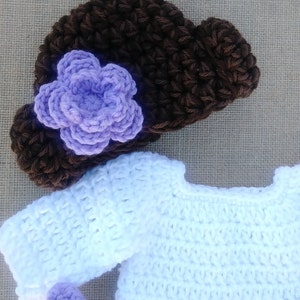 Crochet Princess Outfit/newborn white dress/Newborn Photo Prop/princess Baby Girl/Halloween Dress/Princess Inspired Costume image 5