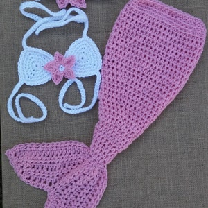 HANDMADE CROCHETED MERMAID tail outfit newborn mermaid set photo prop baby pink mermaid tail baby mermaid costume,mermaid outfit