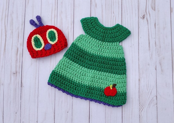 Hungry Caterpillar Dress Photo Prop Baby Girl Dress Caterpillar
