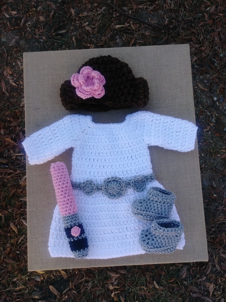 Crochet Princess Outfit/newborn white dress/Newborn Photo Prop/princess Baby Girl/Halloween Dress/Princess Inspired Costume image 1