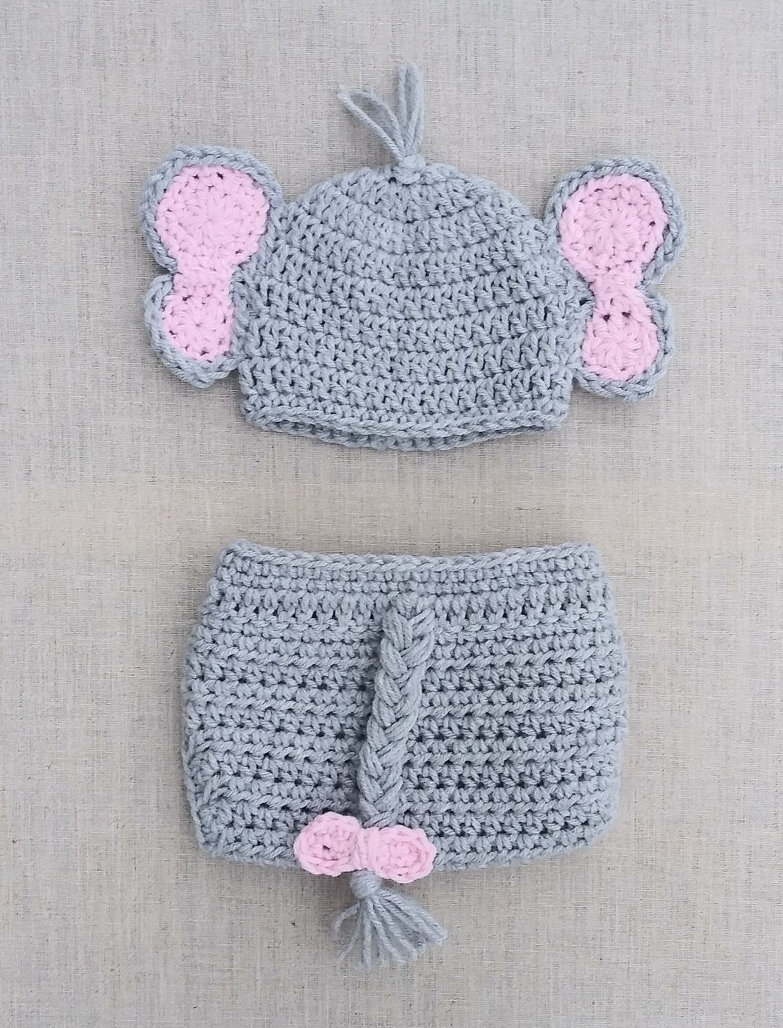 Newborn Baby Elephant Outfit, Baby Elephant Costume, Crochet Elephant ...