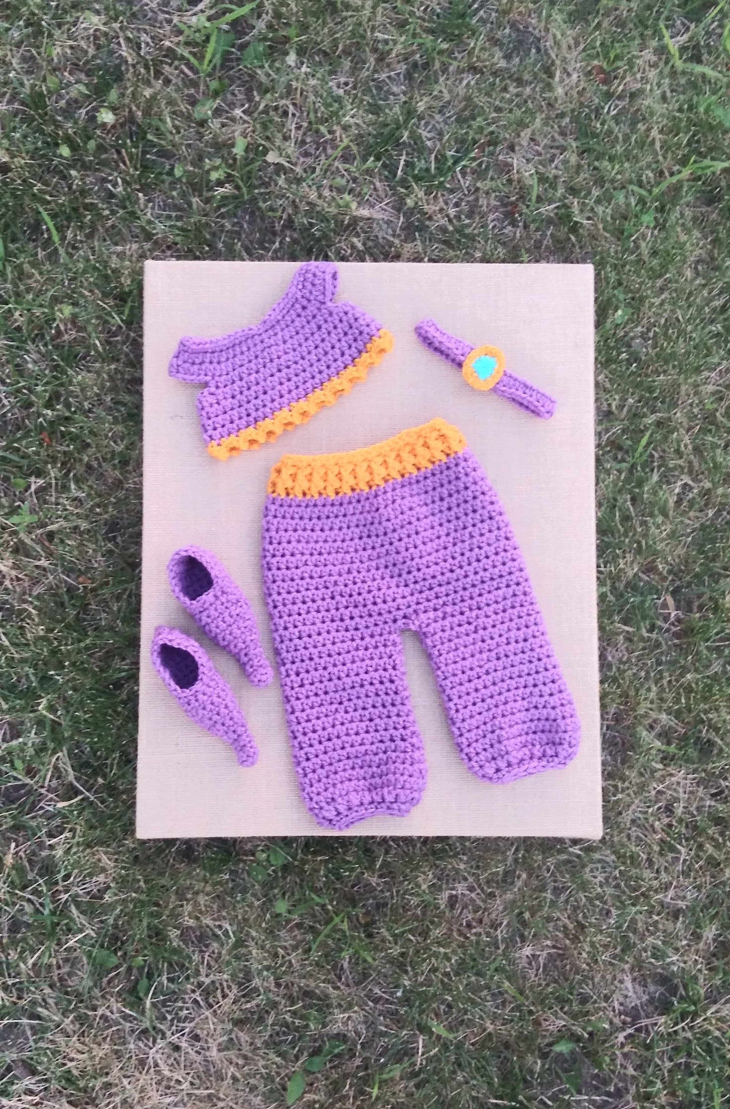 Princess Jasmine Inspired Costume Newborn Jasmine Outfit Etsy