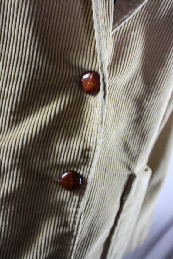 Vintage Pantino Corduroy Blazer Suit Jacket Tan W… - image 3