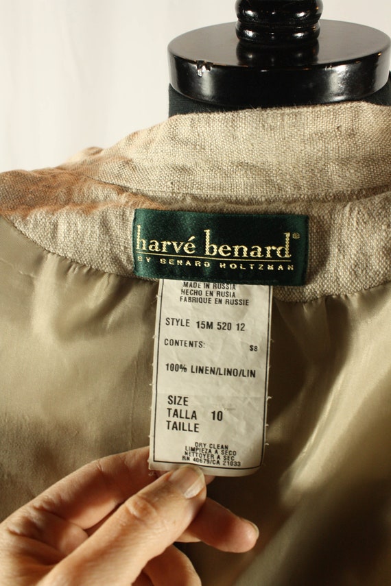 Vintage Harve Bernard Linen Light Jacket Blazer B… - image 5