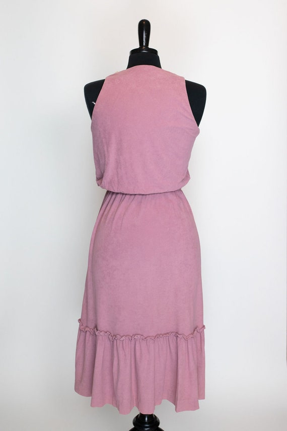 Vintage Pink Prairie Dress Act 1 New York 70s Lac… - image 4