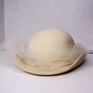 Vintage 1960s Adolfo Réalités Pastel Ombre Straw Cloche Hat with Chiffon Sash Straw hat adolfo - Gem main image 4
